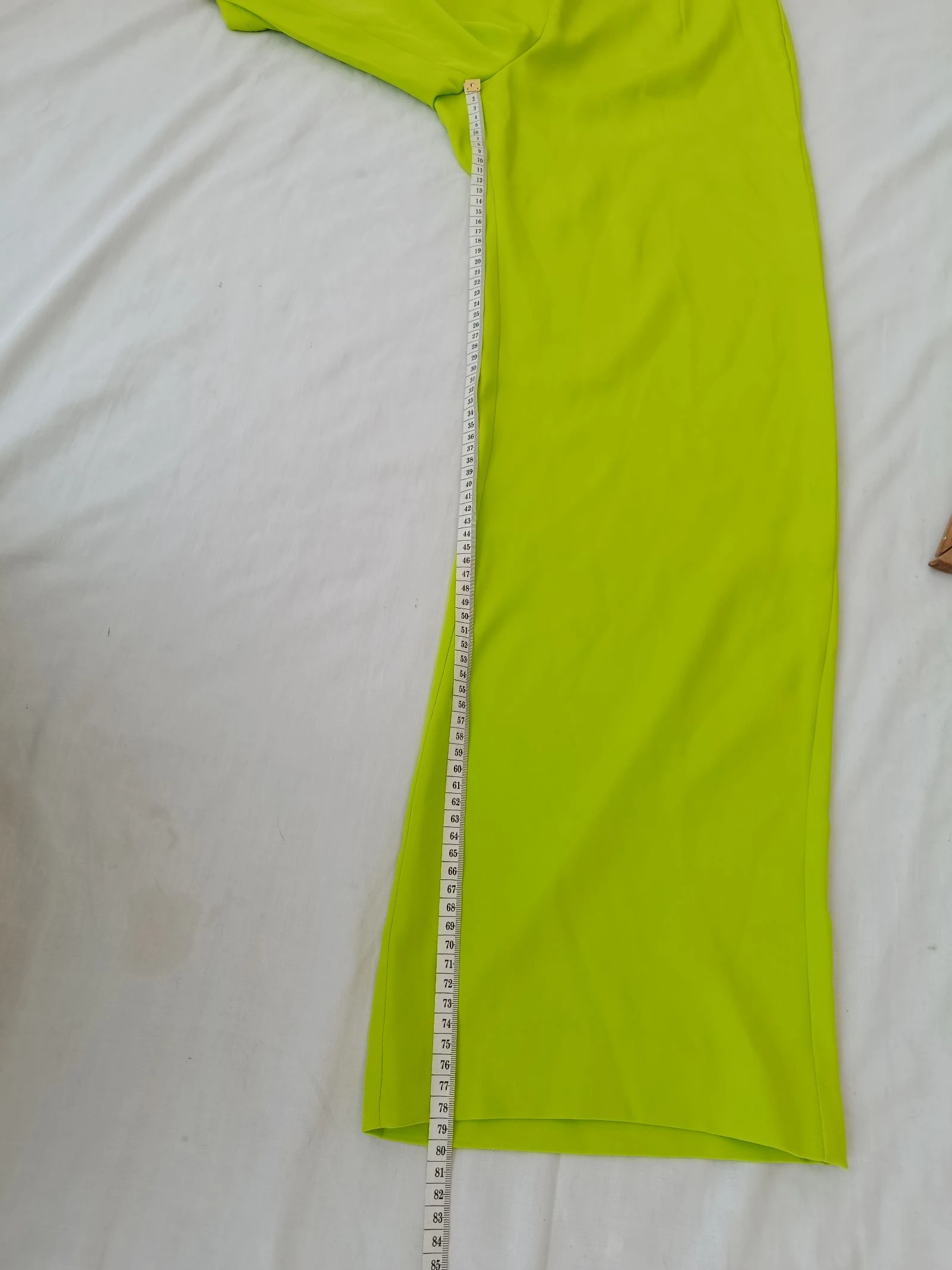 Pantalón de talle alta y piernas anchas Meshki talla L verde flash – photo 5
